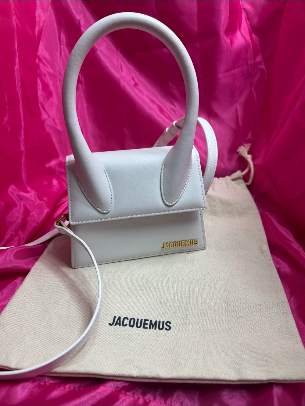 Jacquemus White Mini Le Chiquito Style Top-Handle Bag